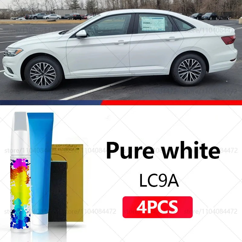 Car Paint Repair Pen For 1979-2025 Volkswagen Jetta Paint Scratch Repair Accessories 4PCS White LC9A White L0K1 Red LC3J Blue