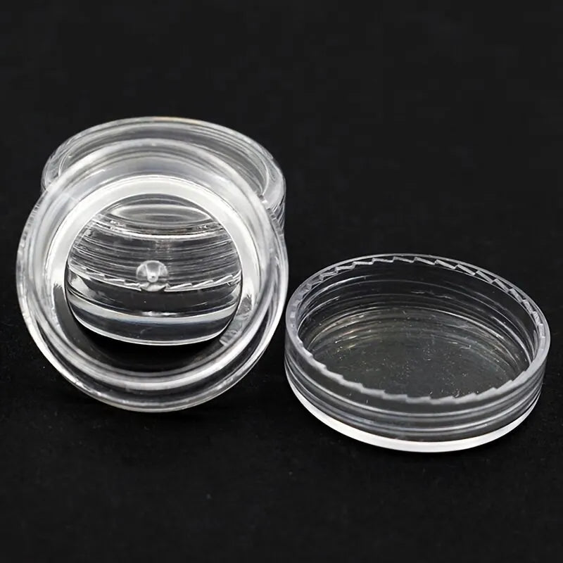 50/100/200pcs 5g Transparent Cosmetic Bottles Containers Pot Sample Clear Cream Jar for Nail Arts Small Clear Can Tin for Balm