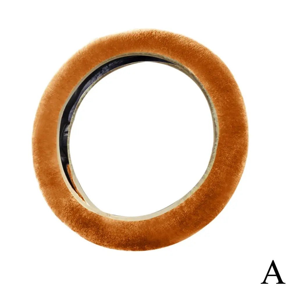 Super Soft Plush Car Steering Wheel Cover Universal Steering-Wheel On Auto The Faux 37/38cm Handlebar Fur Warm K4I7