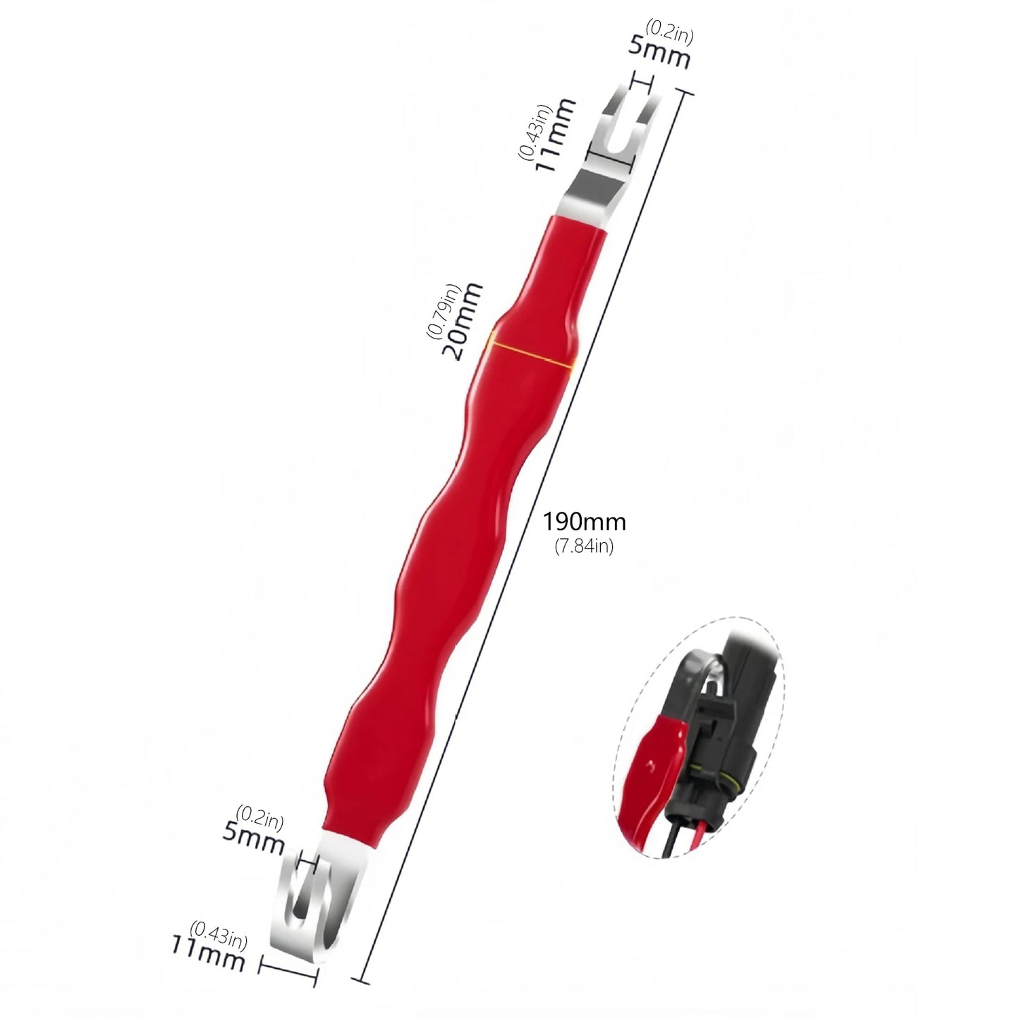 Professional Automotive Electrical Connector Disconnect Tool Dual-Ended Design with Non-Slip Grip for Car Terminal Removal