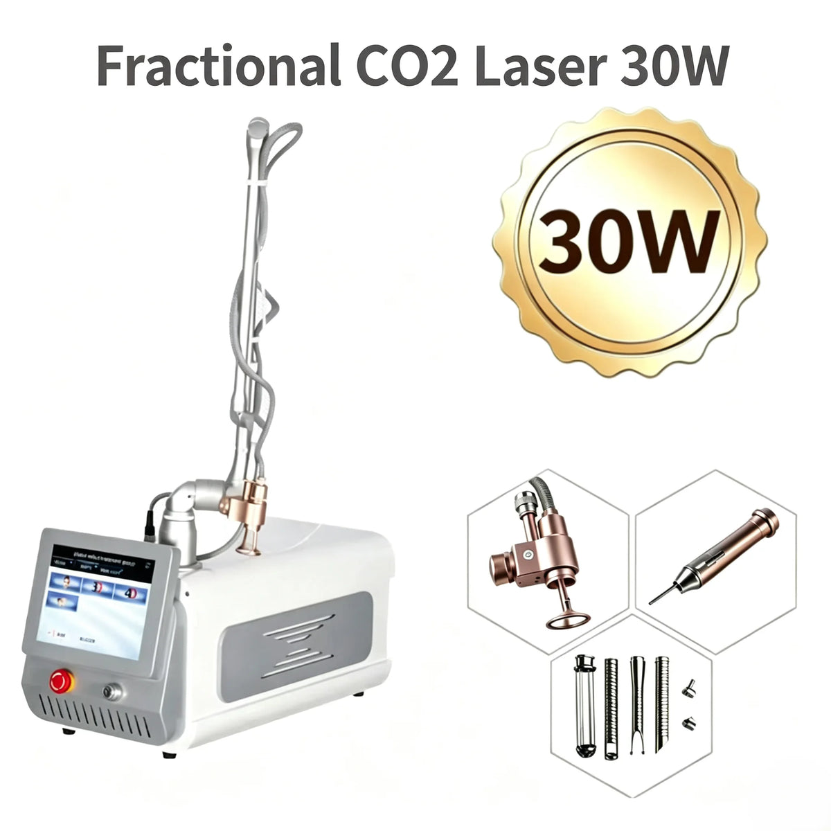 CO2 Fractional Lase Machine Focus on Skin Care Wrinkle Softening Scar Blur Stretch Mark Fading For Salon Personal Beauty Use