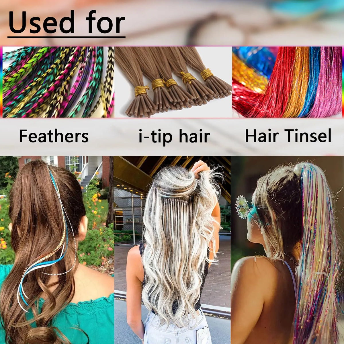 1000 pcs hair extension micro ring link beads 5mm silicone lined beads suitable for human hair extensions