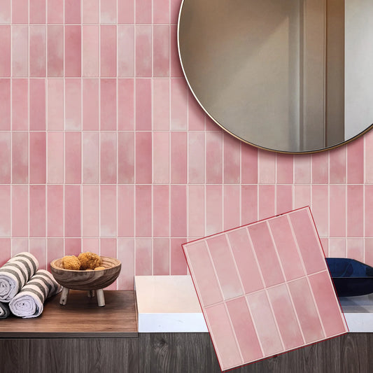 Peel and Stick Wall Tile Stickers Strong Adhesive Wallpaper DIY for Kitchen &Bathroom Backsplash Bathroom RVs Decoration