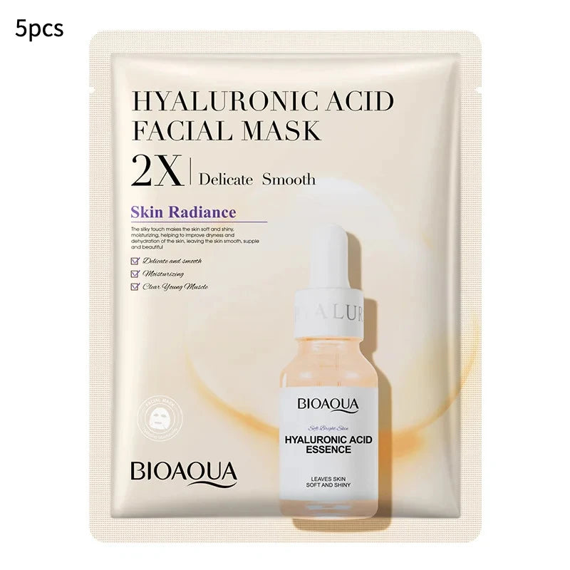 20pcs/5pcs Centella Collagen Face Mask VC Moisturizing Refreshing Sheet Masks Hyaluronic Acid  Facial Mask Skin Care Products