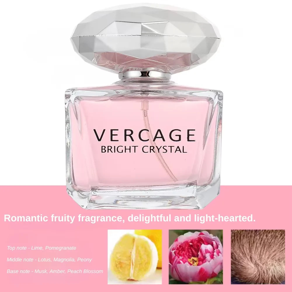 Osmanthus, Peony and Pomegranate Fragrance Perfume for Women - Crystal Diamond Series, Light and Elegant Scent parfum 50ml
