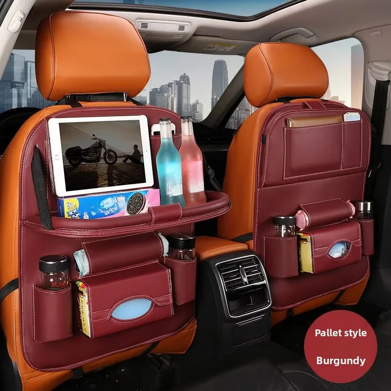 KASYPHE 2026 New Car Seat back Storage Organizer Bag Universal PU Leather Multifunction Storage Box Stowing Tidying Pocket Auto