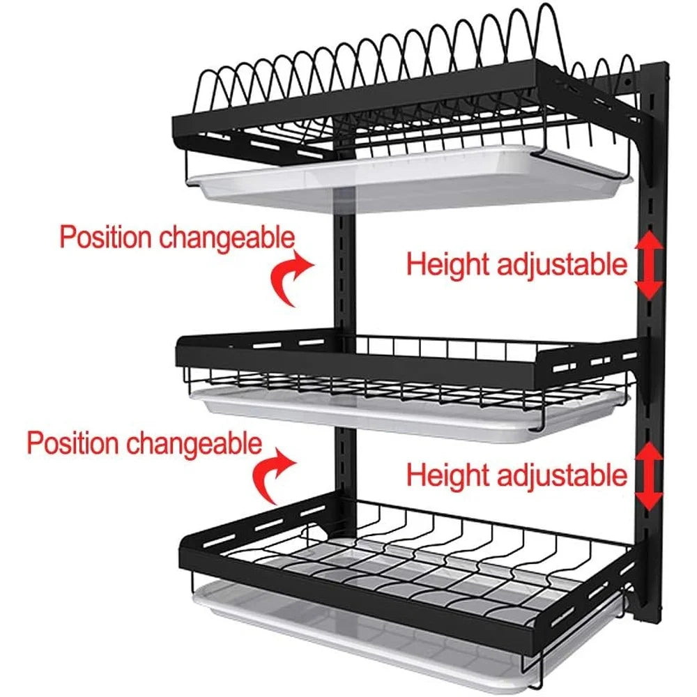 Wall Mount Dish Drying Rack