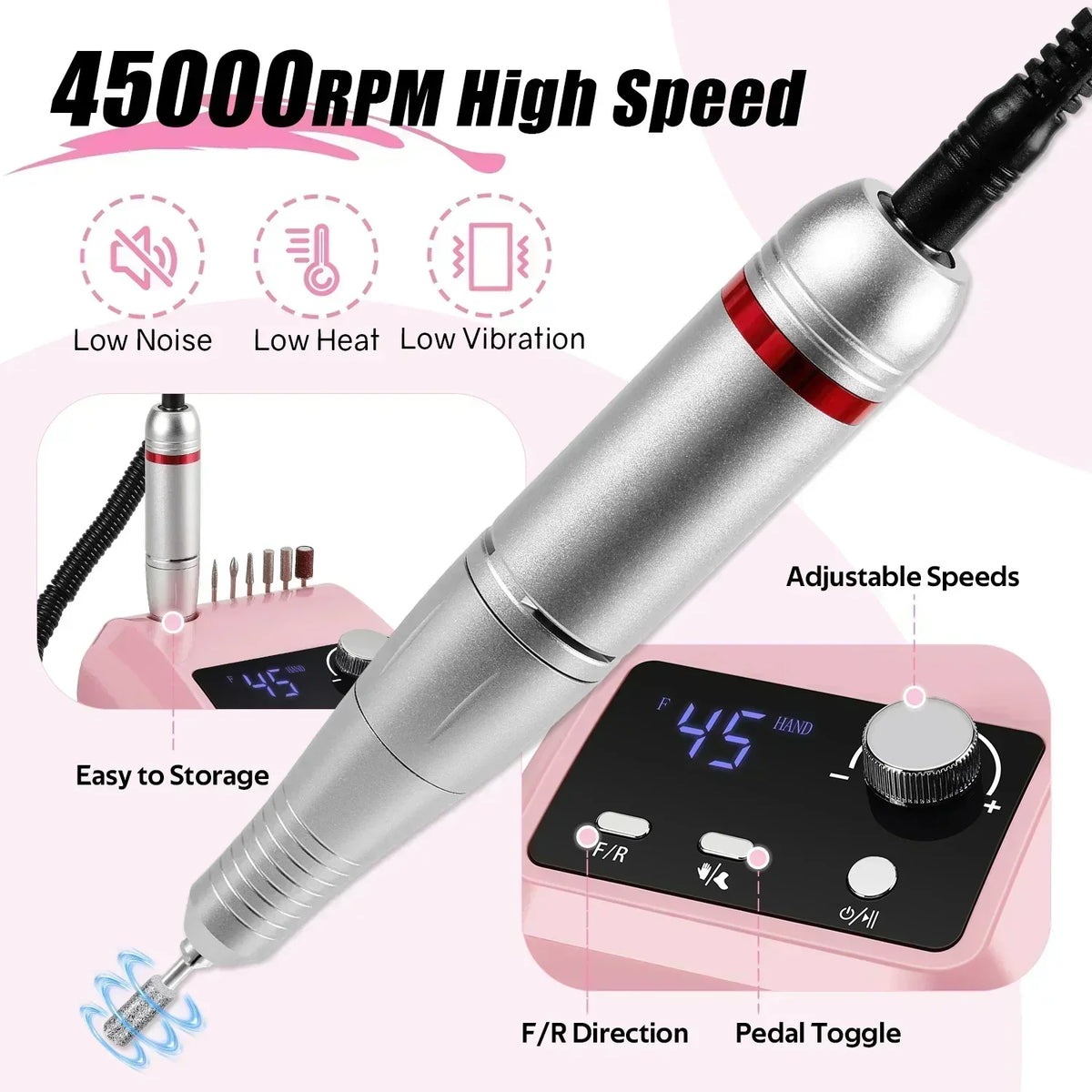 Portable Electric Nail Drill Sander