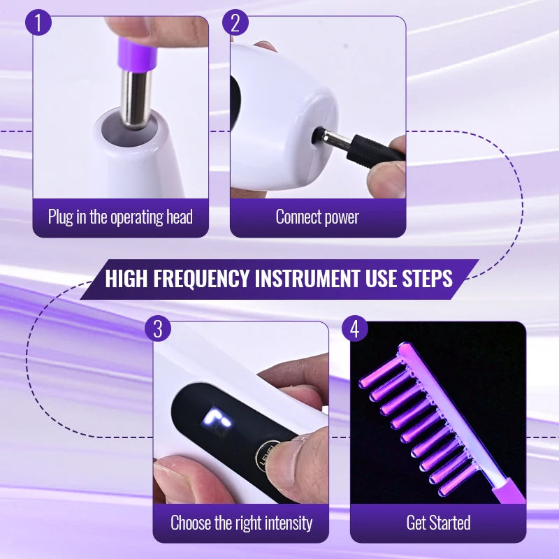 High Frequency Appliance Electrode Tube Wand Electrotherapy Skin Care Facial Spa Tightening Acne Spot Wrinkles Remover