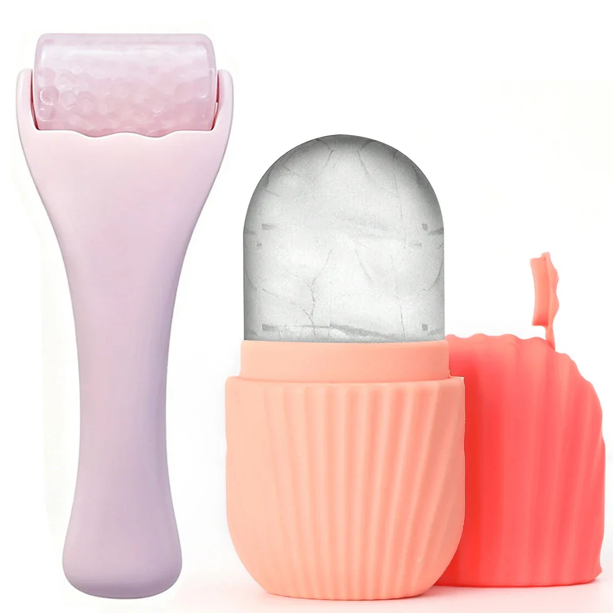 Facial Massage Roller Silicone Ice Mold Set Combo Reusable Spa Set Reducing Puffiness, Shrink Pores Shrink Pores Skin Care Tool