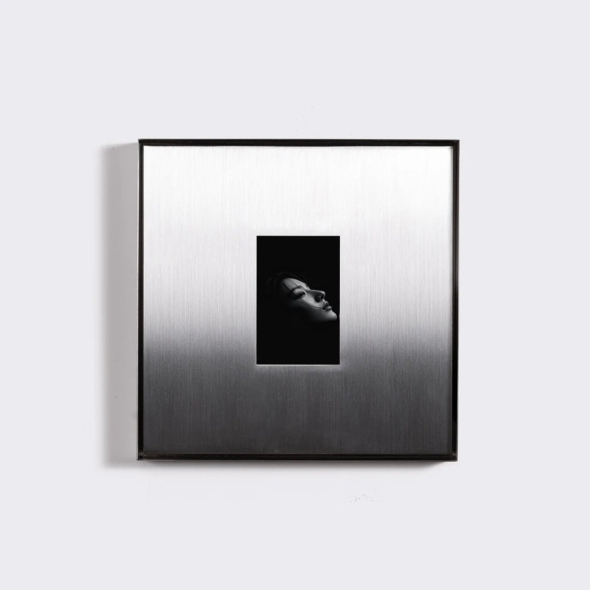 Stainless Steel Polishing Process Customized Picture Frame Wall-Mounted Square Shape Silver Matte Finish Art Photo Display Frame