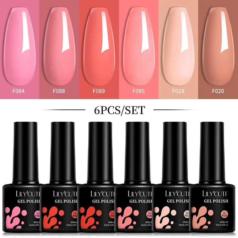 LILYCUTE Gel Nail Polish Set