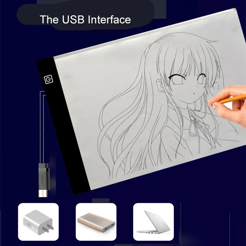 Led Drawing Copy Pad 3 Level Dimmable Board Table Animation Painting Educational