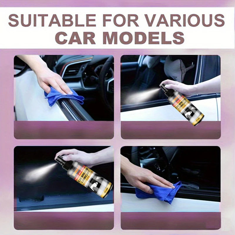 Car Window Lubricating Spray, Efficient Use, Reduces Sunroof Noise, Smooths Glass Tracks Suitable for Oiling and Maintenance