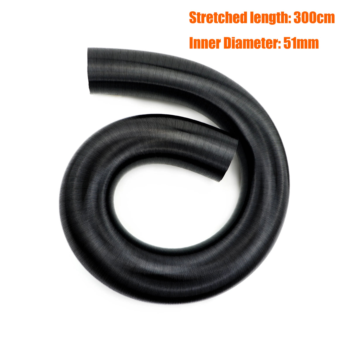 42mm 60mm 75mm Inner Diameter Stretched length 300cm 500cm Air Diesel Heater Duct Pipe Tube Hose For Car Camper Truck Caravan