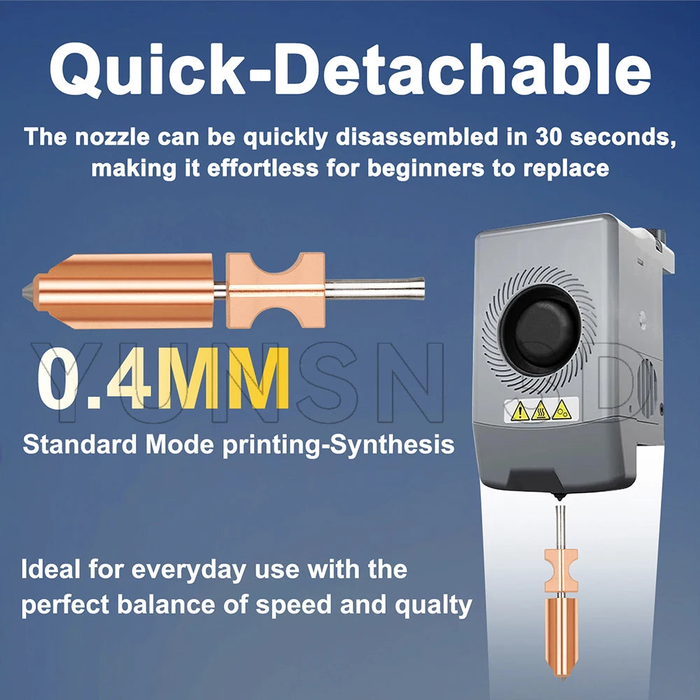 Bimetallic Nozzle For Flashforge AD5X New Upgraded Hardened Steel Hotend Nozzles 0.25/0.4/0.6/0.8mm 3D Printer Replacement Parts