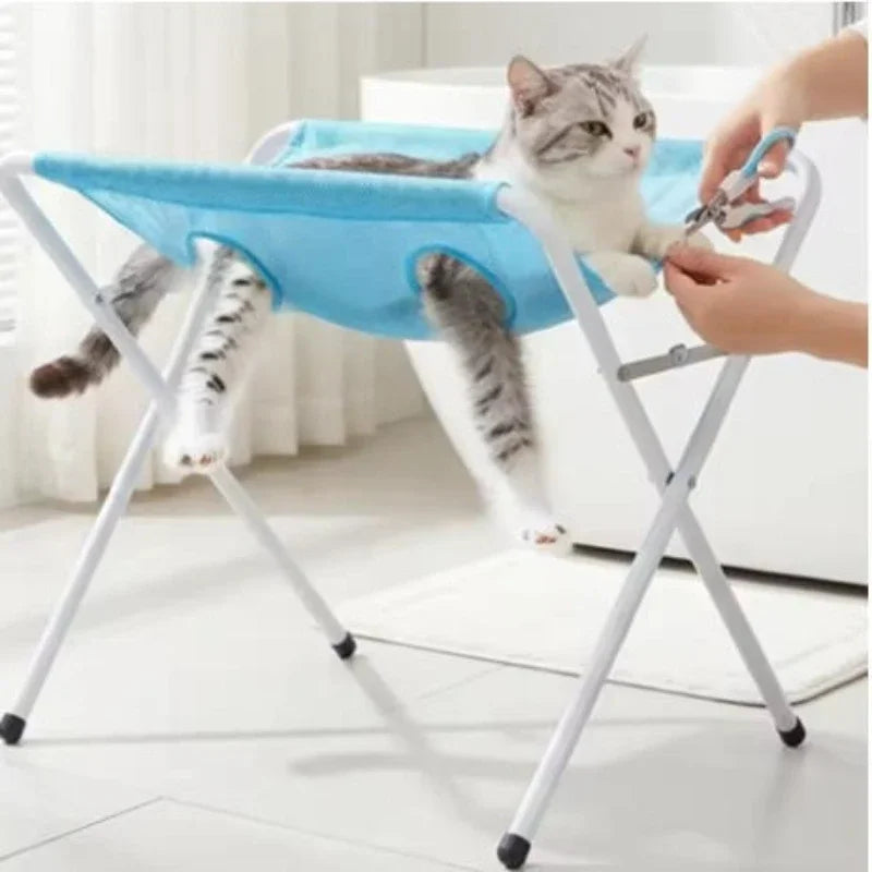 Pet Grooming Hammock Hanger Mesh Pet Bath Table Foldable Cat Dog Trimming Fixed Bracket Multi Functional Pet Grooming Supplies