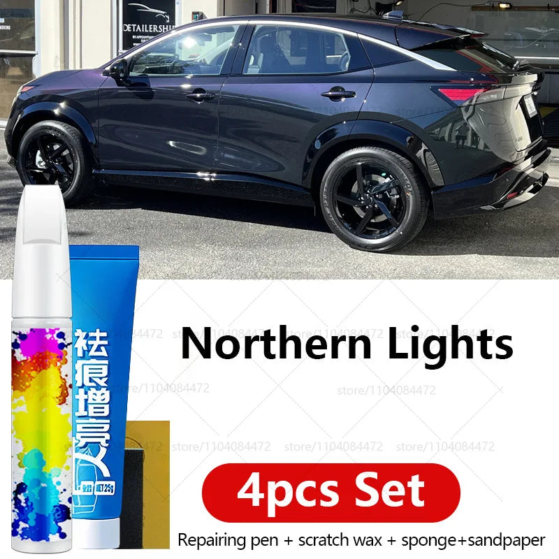 Car Paint Repair Pen For 2022-2025 Nissan Ariya Paint Scratch Repair Accessories 4PCS Green Black Red White Red Silver Gray Gold