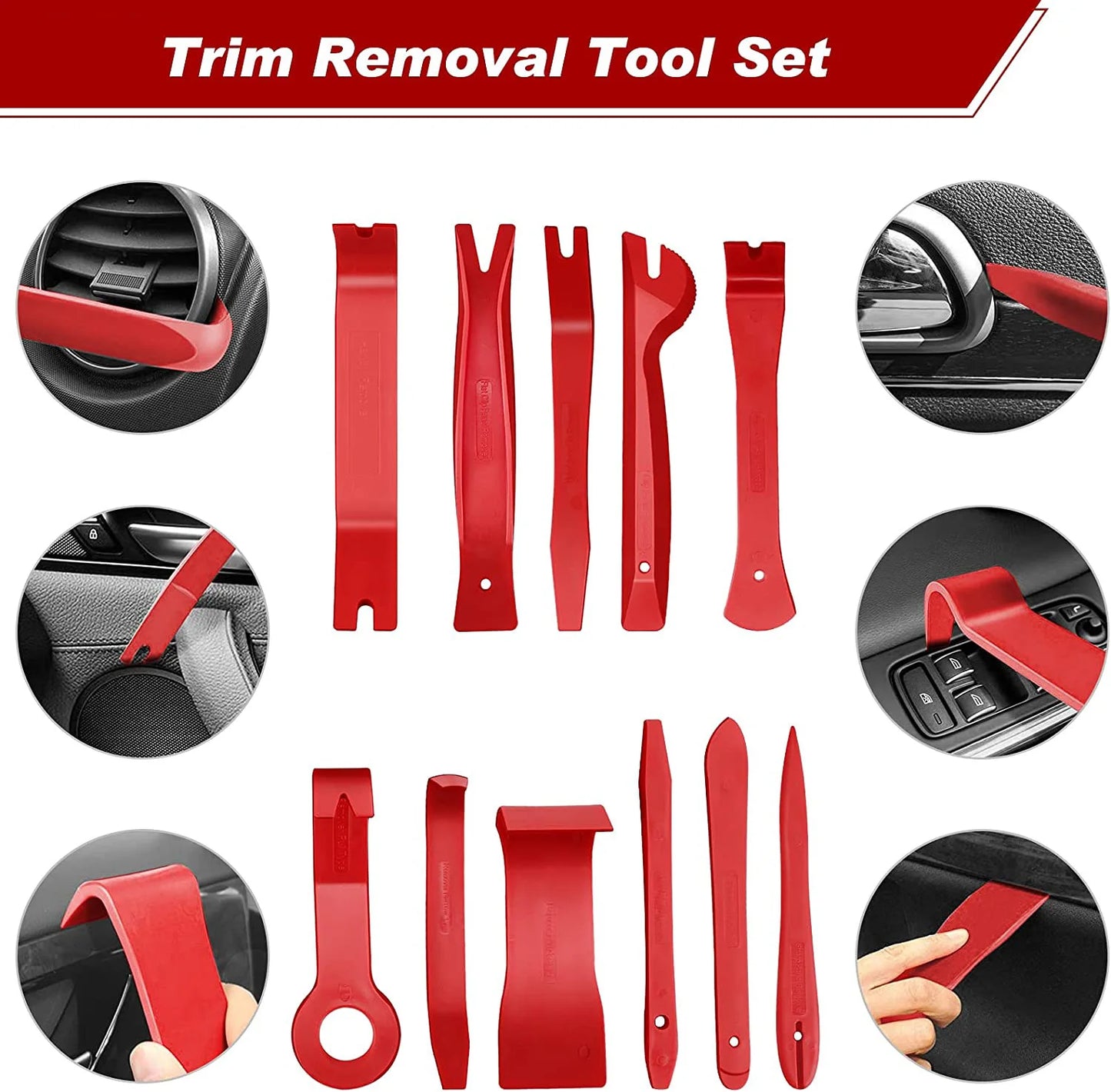 Car Interior Disassembly Tool Trim Removal Tools Kit Auto Removal Tool Kit Door Panel Radio Stereo Audio Dash Terminal Removal