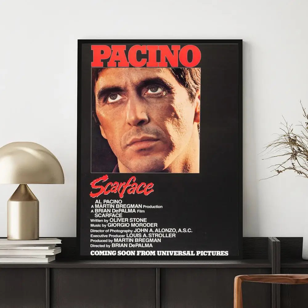Movie S-Scarface Poster HD Versatile Waterproof Wall Decor Self Adhesive Perfect for Any Room & Ideal Gift