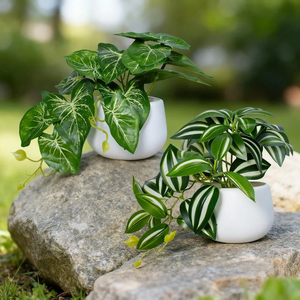 1PC Artificial Foliage Plant Pot Bonsai Party Mall Home Desktop Office Decor Small Bonsai Fake Flower Potted Home Decorations