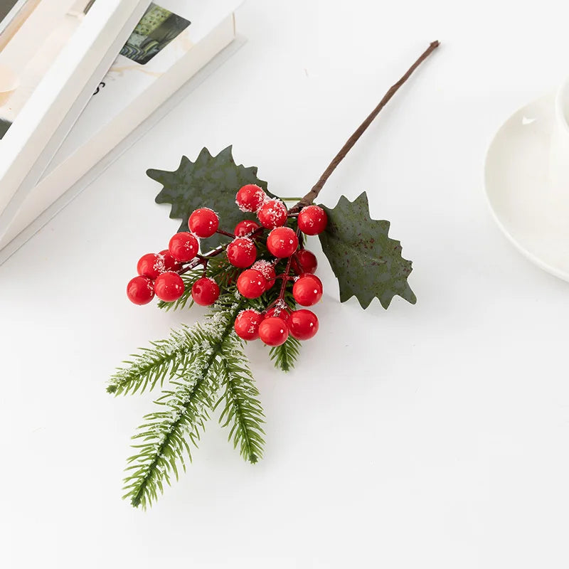 36Cm Christmas Fruit Artificial Plant Auspicious Fruit Home Living Room New Year Decoration Holly Berry Flower Ornament