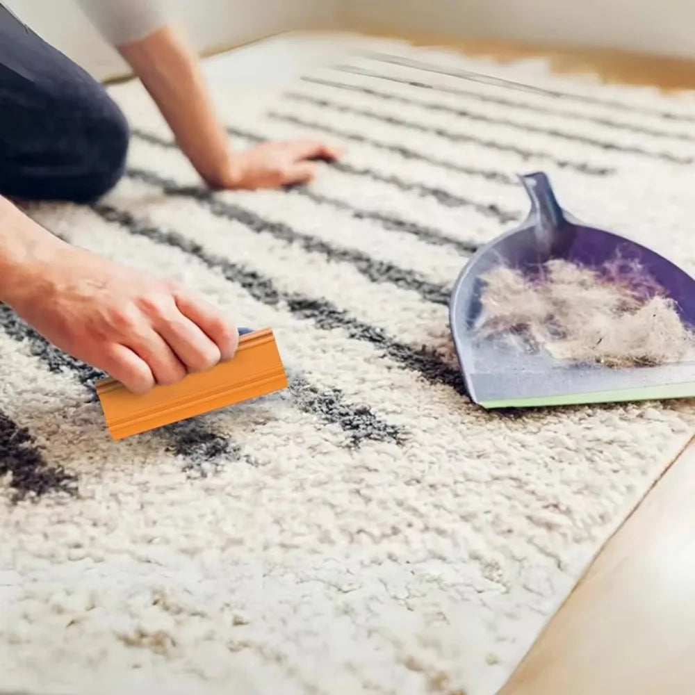 Durable Portable Pet Hair Carpet Scraper Mini Easy Grip Cat Dog Hair Scraper Carpet Scraper Couch Home Supplies Multifunctional