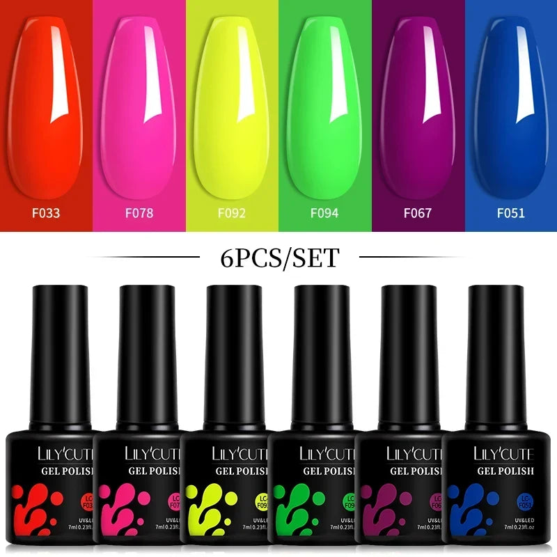 LILYCUTE Gel Nail Polish Set
