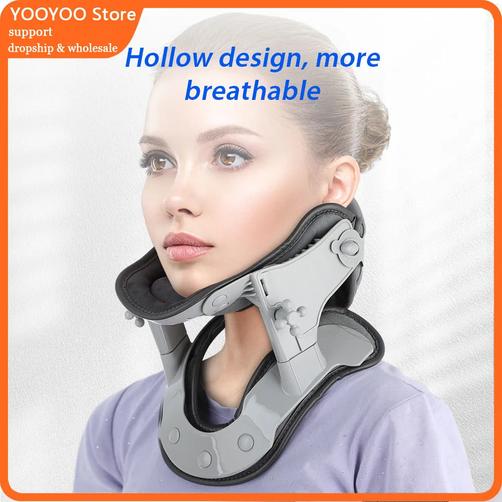 Neck Collar Cervical Traction Neck Extraction Brace Electric IR Hot Compress Inflatable Spine Support Tractor Stretching