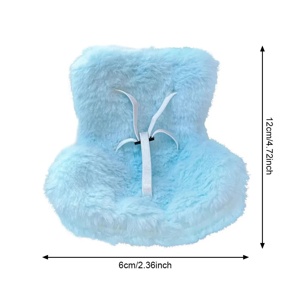 Mini Plush Doll Safety Seat Soft Car Ventilation Safety Chair for Labubu The Monsters Doll Accessories Car Interior Decorations