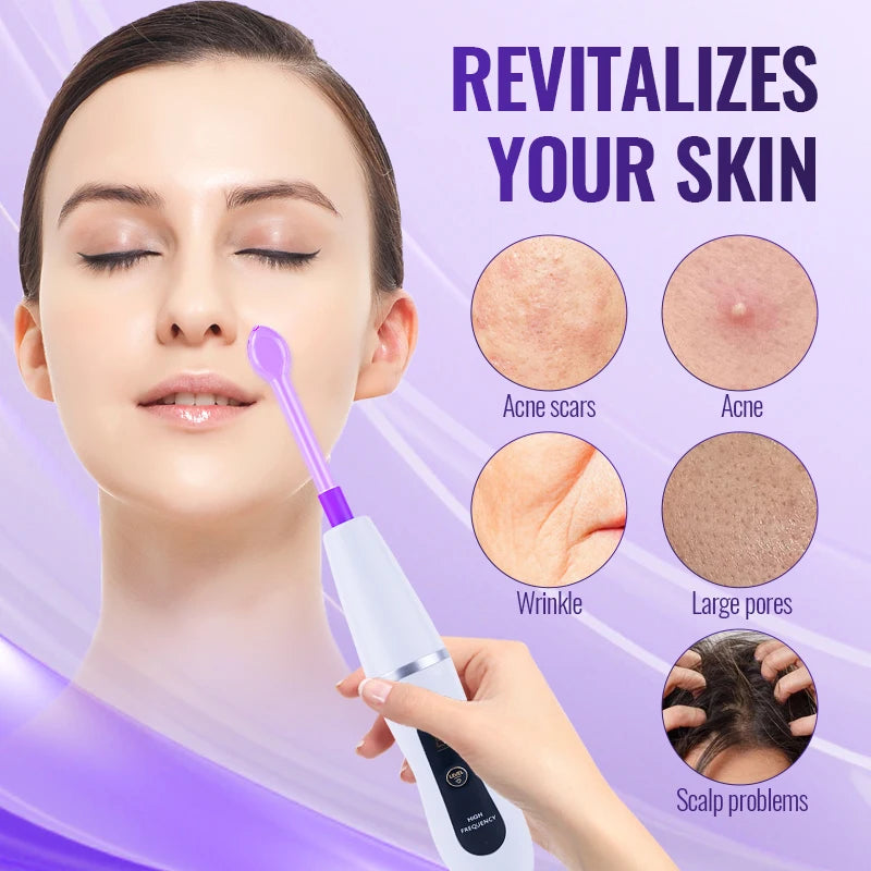 High Frequency Appliance Electrode Tube Wand Electrotherapy Skin Care Facial Spa Tightening Acne Spot Wrinkles Remover