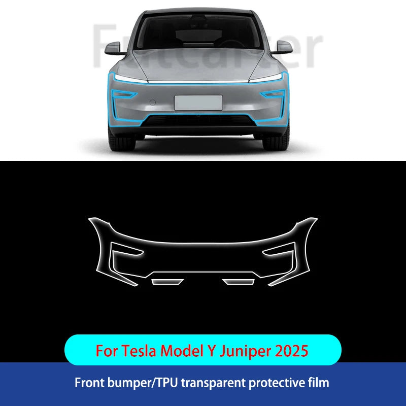 For Tesla ModelY Juniper2025 TPU Transparent Sticker Body Accessories Styling Pre-Cut Paint Protection Film Car Clear Kit Sticke