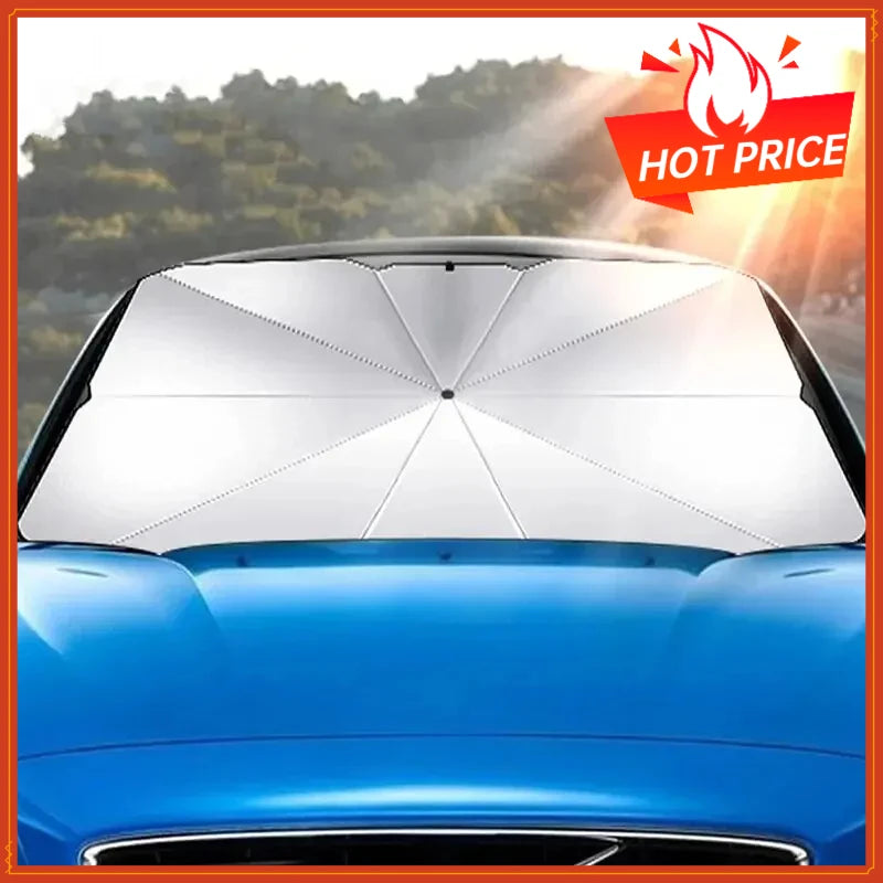 Car Sunshade Umbrella Windshield Folding Front Parasol Umbrella Type Sun Shade for Car Window Summer Sun Protection Accessories