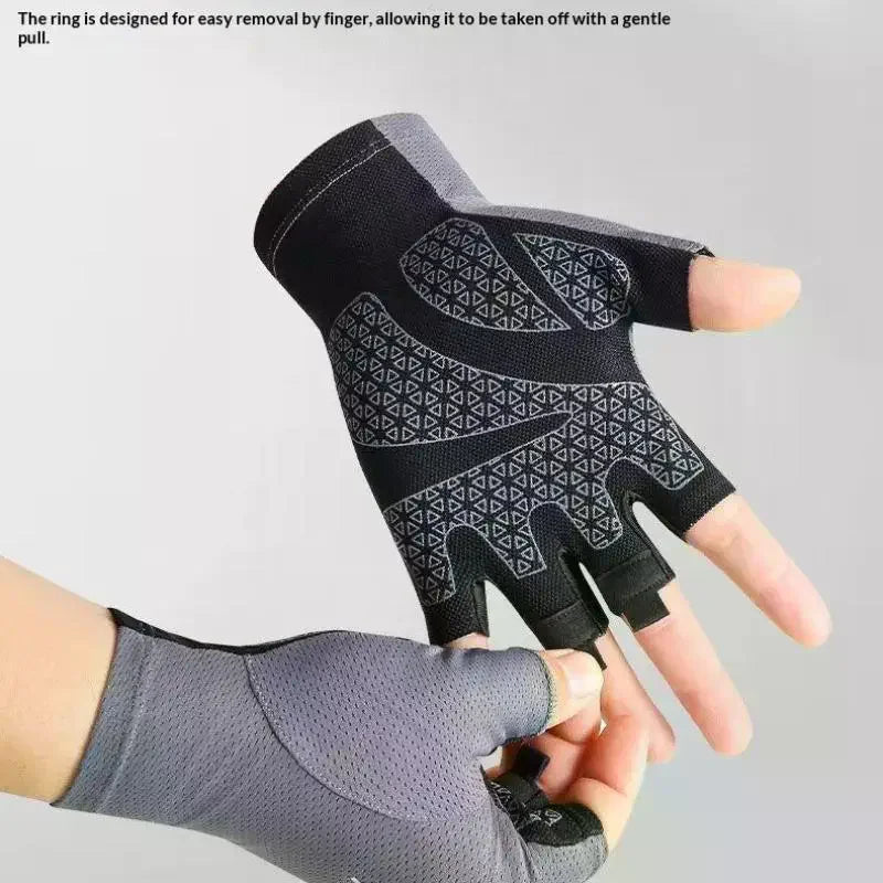 Half Finger Cycling Gloves Men Women Anti Slip Shock Breathable Summer Bicycle Fingerless Sports Gym Training Bike