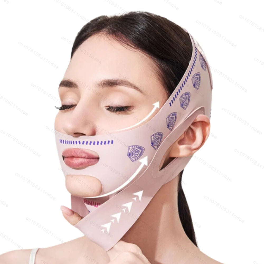 V Face Lifting Belt V Shape Double Chin Reducer Slimming Chin Strap V Line Face Shaper Face Slimming Bandage Skin Care Beauty