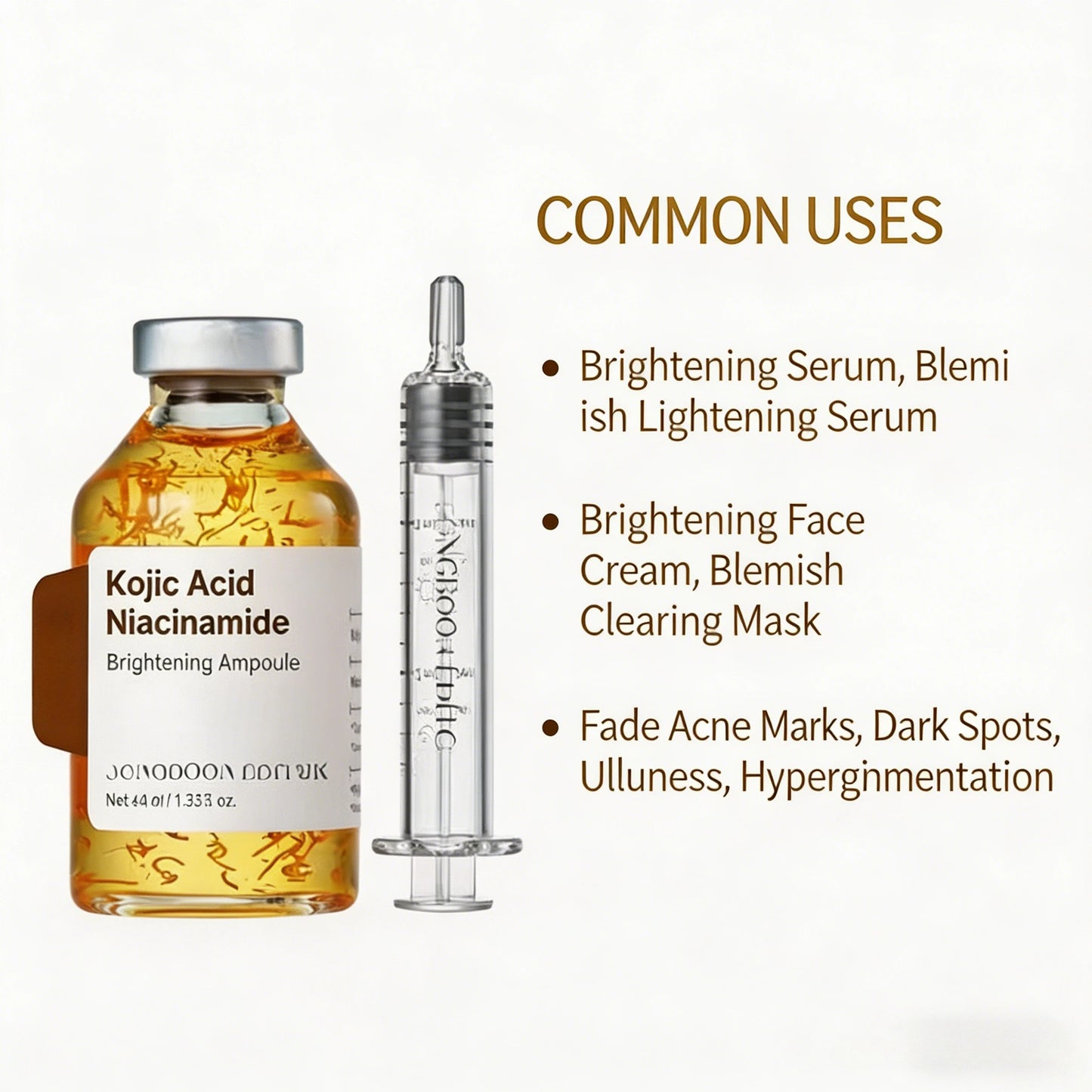 Kojic Acid Niacinamide Facial Serum Hydrating Nourishing Revitalizing Soft Smoothing Improves Dull Complexion Skin Care