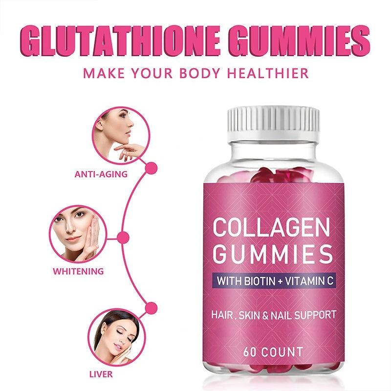 60 Gummies Collagen Gummies Biotin Vitamin C Gummies