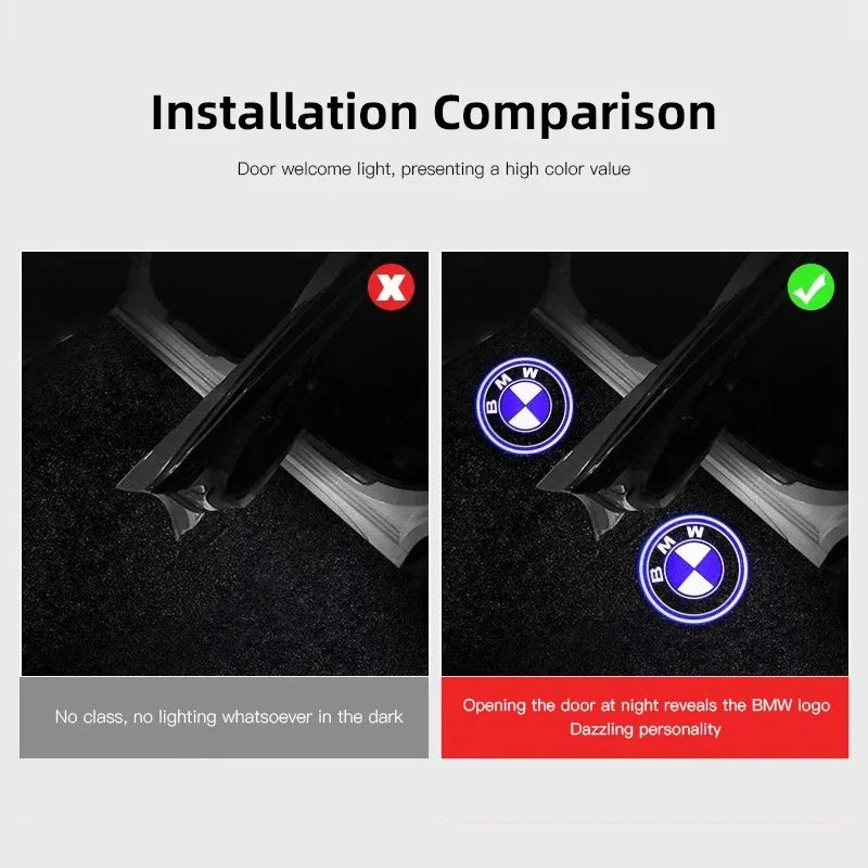 2pcs Car Door Projector Lamps Welcome Lights For BMW G20 G15 G16 G05 G32 G30 G01 G02 F40 F34 F07 G07 F10 F20 Accessories