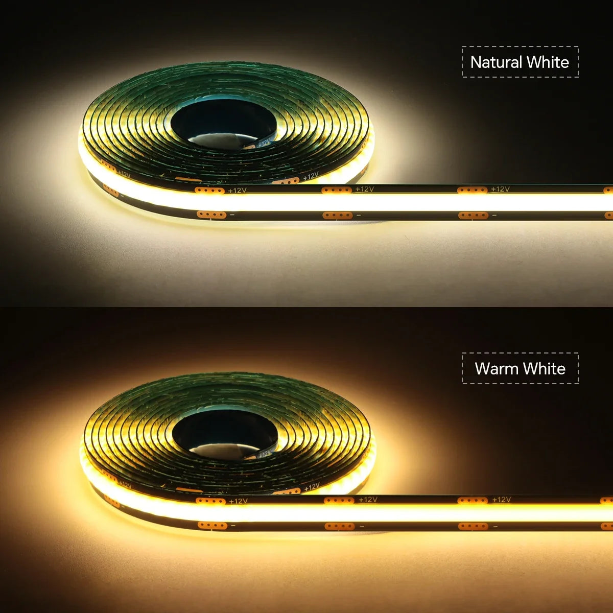 1-10PCS Black COB LED Strip Lights With Double Door Sensor Switch Kit 12V Cabinet Lighting for Kitchen Wardrobe Closet