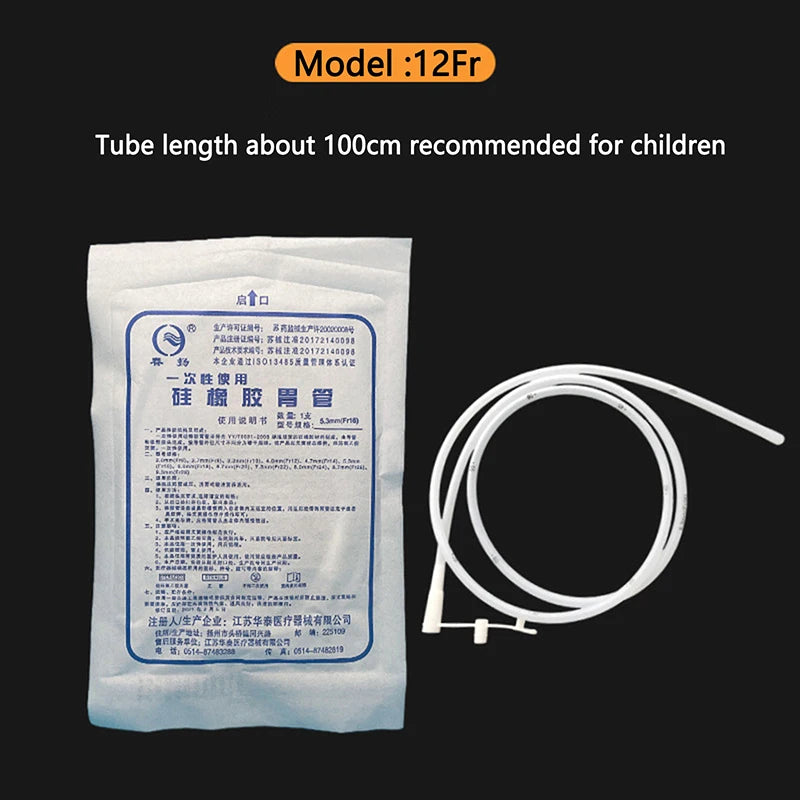 Silicone Rubber Gastric Tube Nasal Feeding Tube Household Patients Liquid Food Feeding Tube Through Nose Disposable