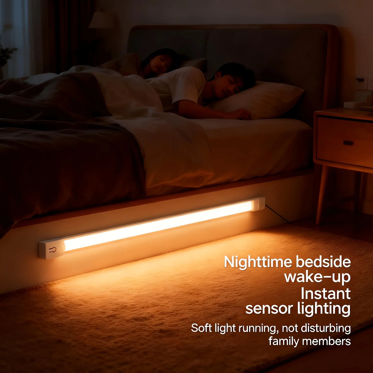 11.81/19.69in RGB Cabinet Light USB Type-C Rechargeable Light Motion Sensor Led Lamp for Kitchen Wardrobe Cabinet Lighting