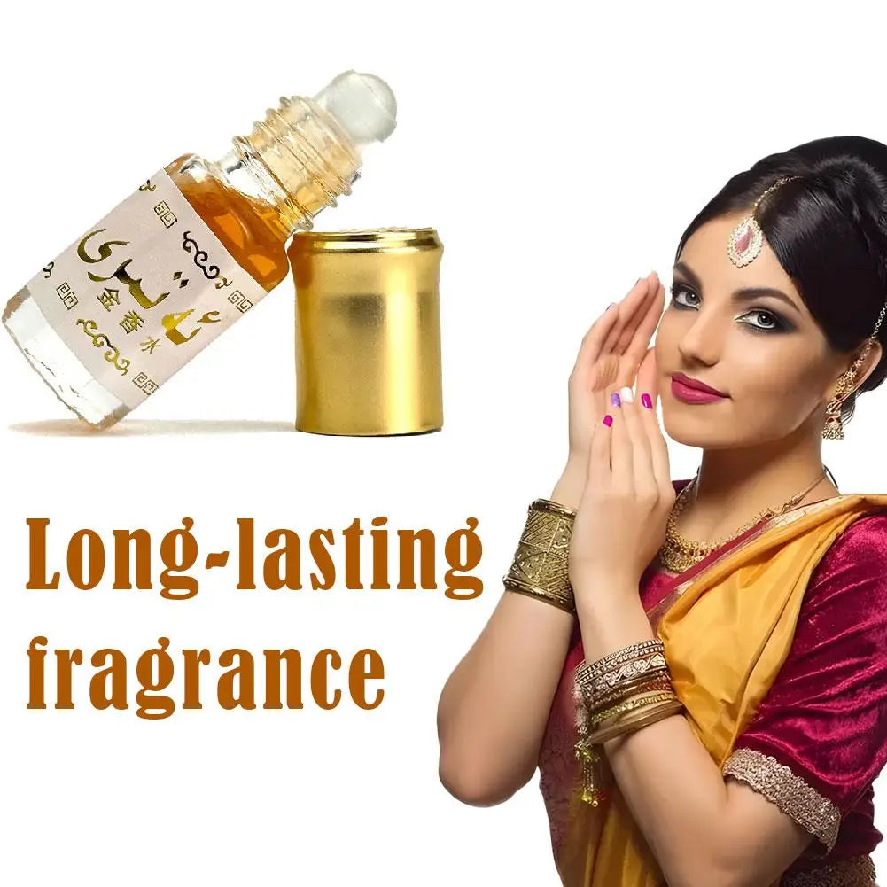 Islamic Style 3ml Roll-On Perfume Oil 3/5/10/20/50/100pcs Traditional Arabian Gold Attar Fragrance For Personal Use And Gifting