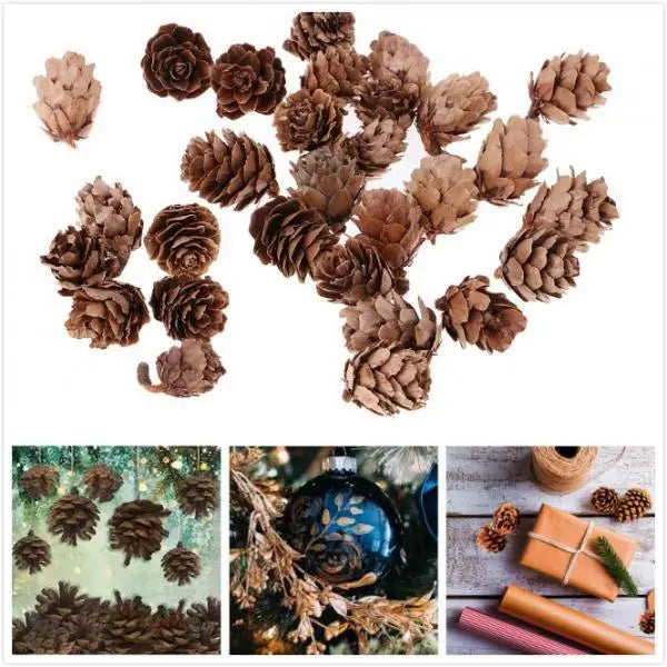 Natural Pine Cones DIY Bulk Mini Ornaments for Christmas Decorations Vase Filler and Table Accents