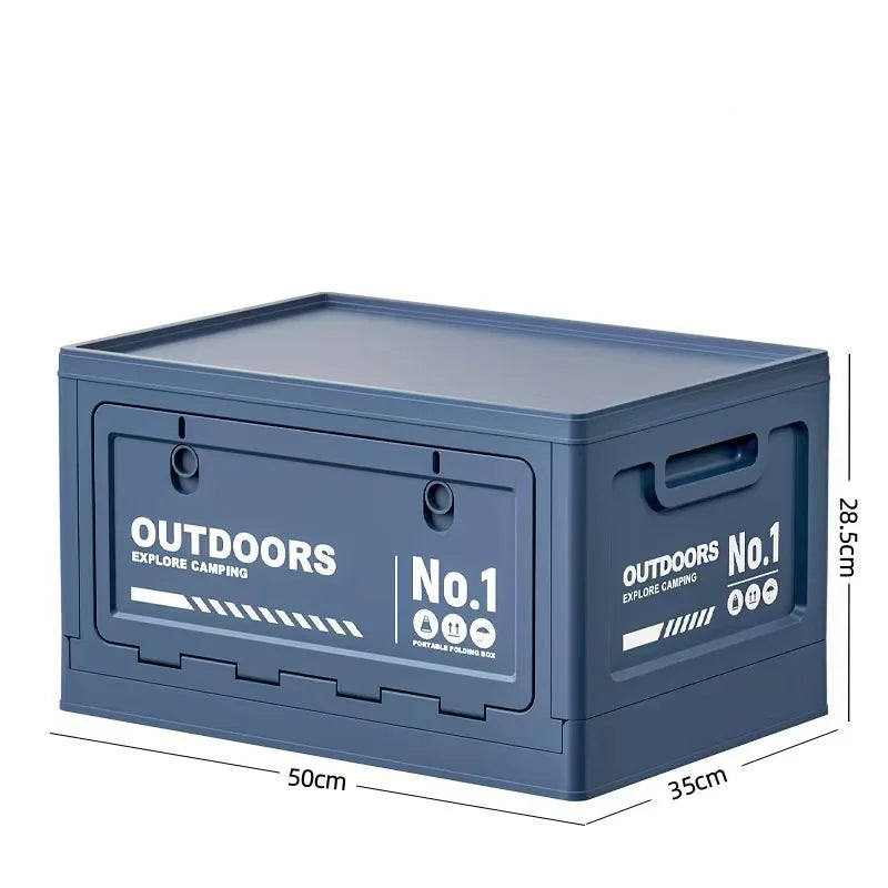Outdoor Camping Storage Box Car Trunk Organizer Portable Picnic Basket Multi-functional Foldable Tool