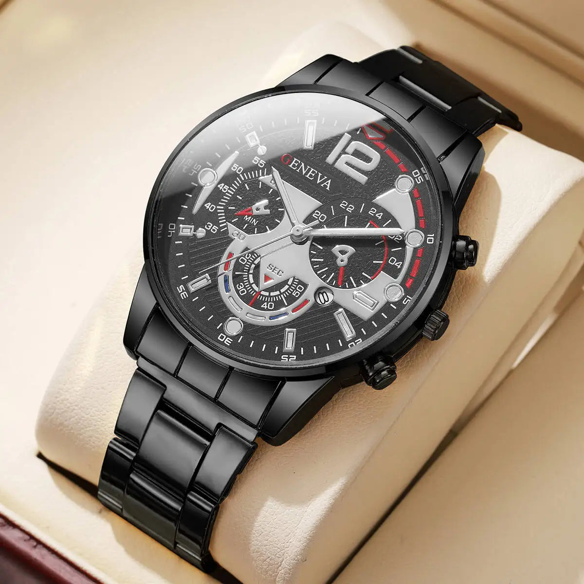 Fashion Men Business Watches Luxury Analog Quartz Wristwatches with Calendar for Men Clock Reloj Hombre（Without Box）