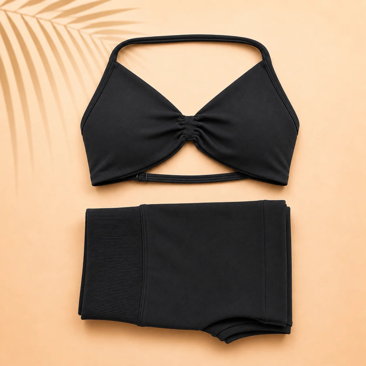 Women Yoga Set Ruched Sports Bra High Waist Shorts 2 Piece Workout Outfit Gym Fitness Activewear Seamless Training Set