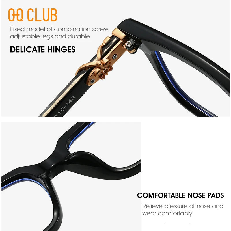 O-Q CLUB Plus Reading Glasses Men High Quality Lunettes De Lecture Men's Eyeglasses Blue Light Lenses to Read Women's Eyepieces