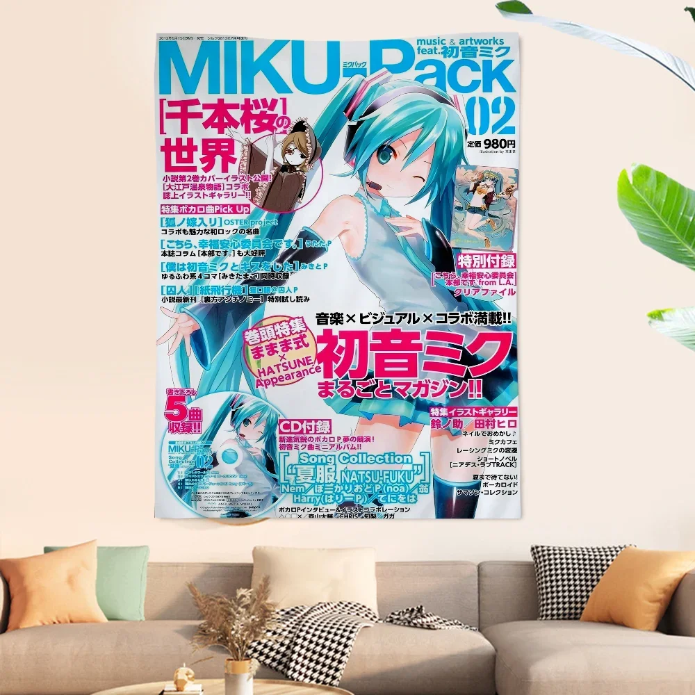 Anime H-Hatsunes M-MikU Colorful Tapestry Wall Hanging Bohemian Wall Tapestries Mandala Wall Hanging Sheets