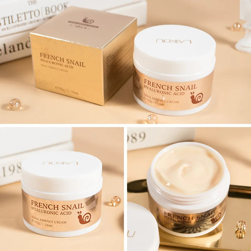LAIKOU Snail Face Cream Hyaluronic Acid Moisturizer Firming Facial Cream Collagen Nourishing Serum Skin Care  50ML