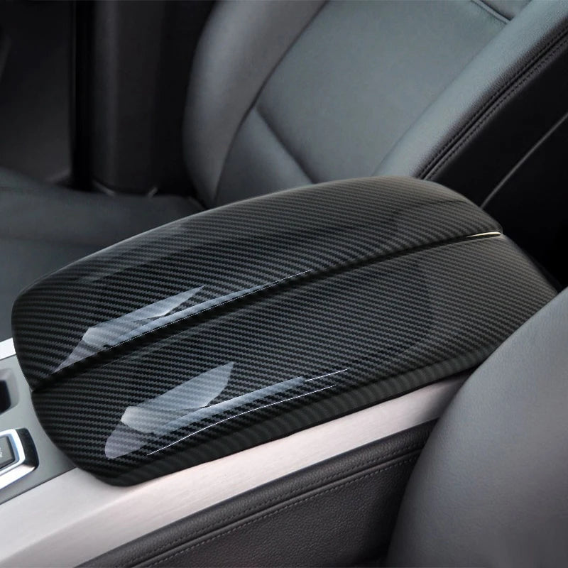 For BMW X5 X6 X7 E70 E71 F15 F16 G05 G06 G07 ABS Carbon Fiber Car Styling Center Console Lid Armrest Box Trim Protective Cover